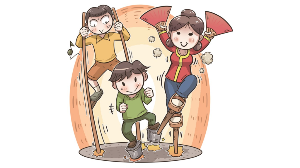 踩高蹺，中華文化運動